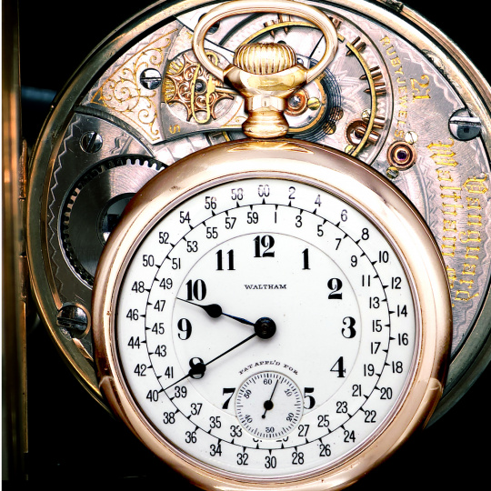 21 Jewel Waltham Vanguard Railroad Pocket Watch with Rare Ezra C
